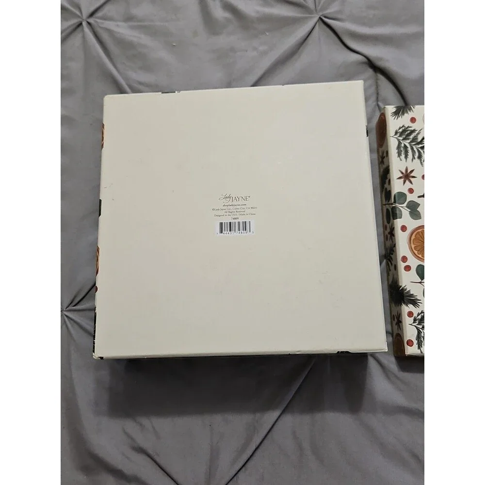 Lady Jayne Storage Box Citrus, Berry, Spice Greenery Holiday Theme 9